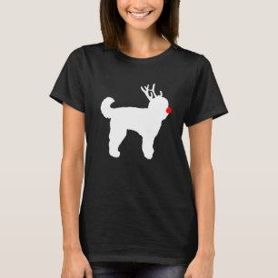 Goldendoodle Hund Weihnachten Rentiere Geweihe Xma T-Shirt