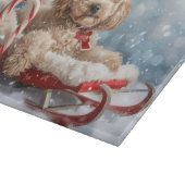 Goldendoodle Hund Weihnachten Schneidebrett (Ecke)