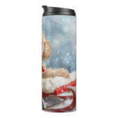 Goldendoodle Hund Weihnachten Thermosbecher (Nach rechts gedreht)