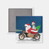 Goldendoodle Hund Weihnachten Weihnachtsmann Magnet (Vorderseite/Rückseite)