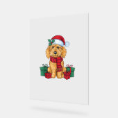 Goldendoodle Hund Weihnachtsfeier Santa Dog X Acrylschild (Winkel)