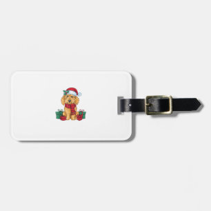 Goldendoodle Hund Weihnachtsfeier Santa Dog X Gepäckanhänger