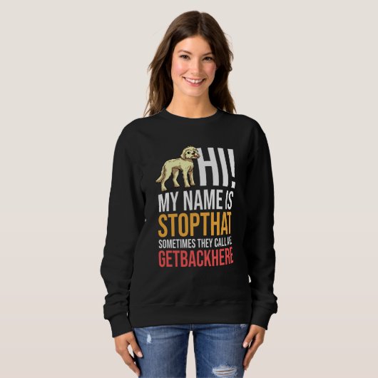 Goldendoodle Hund Welpen Eigentümer Sweatshirt (Vorne ganz)