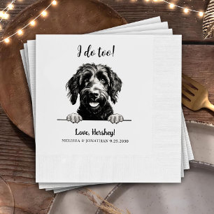 Goldendoodle Hund Zeichnend Personalisiert Ich tue Serviette