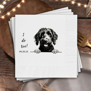 Goldendoodle Hund Zeichnend Personalisiert Ich tue Serviette