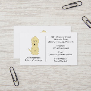 Goldendoodle-Hunde-Design Boarding Kennels Visitenkarte