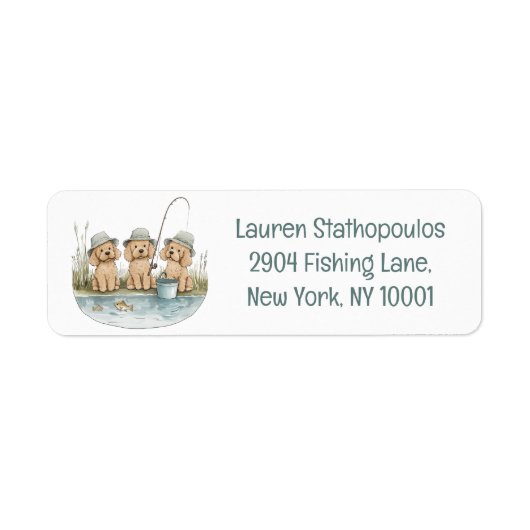 Goldendoodle Hunde Fischen (Vorne)