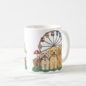 Goldendoodle Hunde im Karneval Kaffeetasse (VorderseiteRechts)