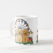 Goldendoodle Hunde im Karneval Kaffeetasse (Vorderseite Links)