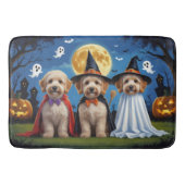 Goldendoodle Hunde Pumpkin Halloween Funny Badematte (Vorderseite)