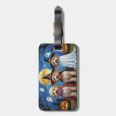 Goldendoodle Hunde Pumpkin Halloween Funny Gepäckanhänger (Rückseite vertikal)