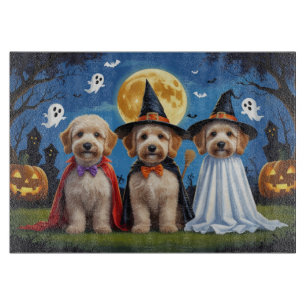 Goldendoodle Hunde Pumpkin Halloween Funny Schneidebrett