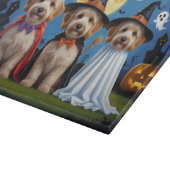 Goldendoodle Hunde Pumpkin Halloween Funny Schneidebrett (Ecke)