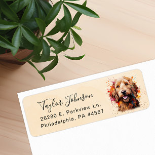 Goldendoodle-Hunde-Rücksende-Adressetikett