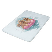 Goldendoodle Hunde Sommer Ananas Pool Float Badematte (Schrägansicht)