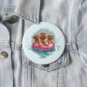 Goldendoodle Hunde Sommer Ananas Pool Float Button (Beispiel)
