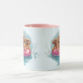 Goldendoodle Hunde Sommer Ananas Pool Float Tasse (Zentrum)