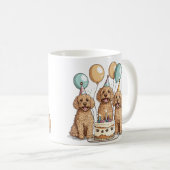 Goldendoodle Hunde zum Geburtstag Kaffeetasse (VorderseiteRechts)