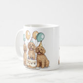 Goldendoodle Hunde zum Geburtstag Kaffeetasse (Vorderseite Links)
