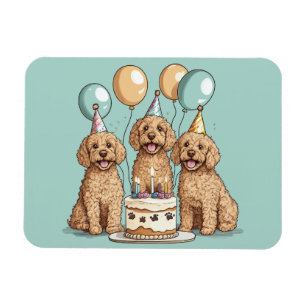 Goldendoodle Hunde zum Geburtstag Magnet