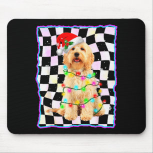 Goldendoodle-Hundebaum Weihnachten Xmas Haustiere Mousepad