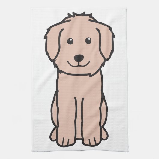 Goldendoodle HundeCartoon Handtuch (Vertikal)