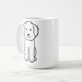 Goldendoodle HundeCartoon Kaffeetasse (Vorderseite Links)