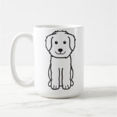 Goldendoodle HundeCartoon Kaffeetasse (Links)