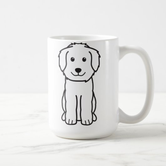 Goldendoodle HundeCartoon Kaffeetasse (Rechts)