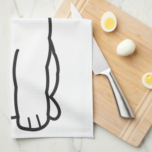 Goldendoodle HundeCartoon Küchentuch (Viertel Falte)