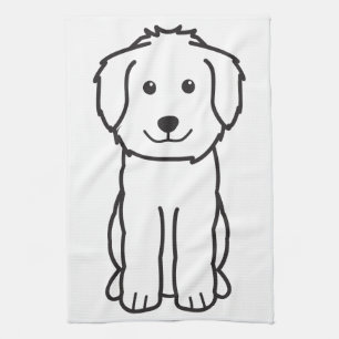 Goldendoodle HundeCartoon Küchentuch