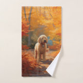 Goldendoodle im Herbst Leaves Fall Inspiriert Badhandtuch Set (Handtuch)