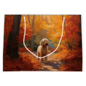 Goldendoodle im Herbst Leaves Fall Inspiriert Große Geschenktüte (Vorderseite)