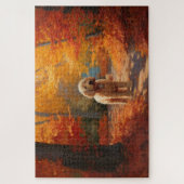 Goldendoodle im Herbst Leaves Fall Inspiriert Puzzle (Vertikal)