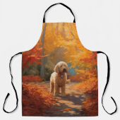 Goldendoodle im Herbst Leaves Fall Inspiriert Schürze (Vorderseite)