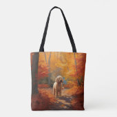 Goldendoodle im Herbst Leaves Fall Inspiriert Tasche (Rückseite)