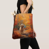 Goldendoodle im Herbst Leaves Fall Inspiriert Tasche (Von Nahem)