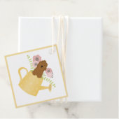 Goldendoodle im Wasser kann gelb sein Geschenkanhänger (Beispiel)