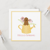 Goldendoodle im Wasser kann gelb sein Karte (Vorderseite/Rückseite Beispiel)