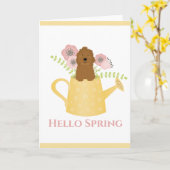 Goldendoodle im Wasser kann gelb sein Karte (Gelbe Blume)