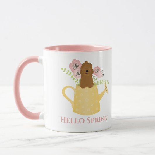 Goldendoodle in Gießkanne Tasse (Links)
