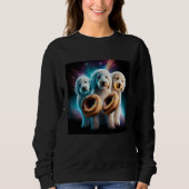 Goldendoodle In Space With Donuts Cute Doodle Boys Sweatshirt (Vorderseite)