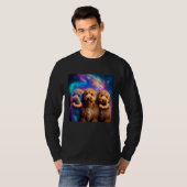Goldendoodle In Space With Donuts Cute Doodle Boys T-Shirt (Vorne ganz)