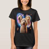 Goldendoodle In Space With Donuts Cute Doodle Boys T-Shirt (Vorderseite)
