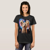Goldendoodle In Space With Donuts Cute Doodle Boys T-Shirt (Vorne ganz)