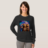 Goldendoodle In Space With Donuts Cute Doodle Boys T-Shirt (Vorne ganz)