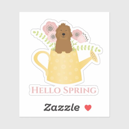 Goldendoodle in Wasserqualität Aufkleber (Blatt)