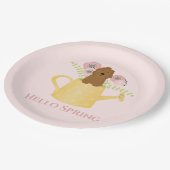 Goldendoodle in Wasserqualität Pappteller (Schrägansicht)