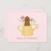 Goldendoodle in Wasserqualität Postkarte (Vorne/Hinten)