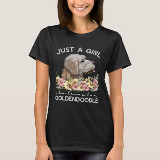 Goldendoodle  Just A Girl Dog T-Shirt (Vorderseite)